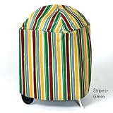 Two Dogs Designs Grill Cover, 26 Inch,   Green Stripes