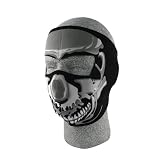 Neoprene Thermal Face Mask, Chrome Skull
