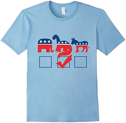 Men's Vote Dinosaur Party t-shirt funny political parody tshirt XL Baby Blue