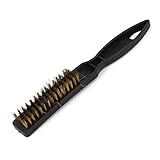 uxcell　研磨ブラシ　グラインダー刷毛　プラスチック柄　ブラスワイヤ　1個