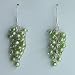 Green Cultured Pearl Bunch Earrings