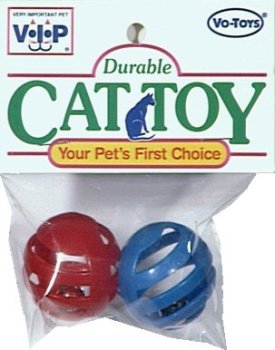 Vo-Toys Jingling Cat Balls with Bell 2 pack Cat Toy