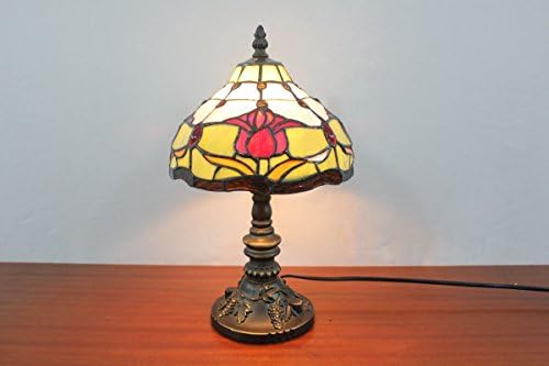 Lampsbuyer Stained Glass Tulip Tiffany Shade Table Lamp Home Lightings