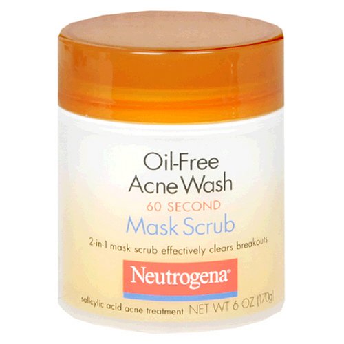 Neutrogena Oil-Free Acne Wash Mask Scrub, 60 Second, 6 Ounce Bottle by Neutrogena