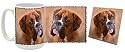 Boxer Mug & Coaster Gift Box Combo - Dog/Puppy/Canine Edition Beverage Drinkware