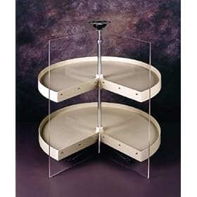 Amerock 24" Diameter Plastic Pie Cut Lazy Susan (Set) White