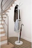 Kleiderständer Weiß Mantelständer Garderobe Garderrobenständer m. Marmorfuß