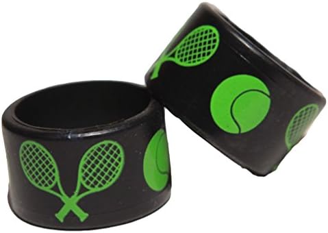 Hero PX Tennis Racket Grips Racquet Bands (2 BANDS) (GREEN ON BLACK)