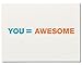 American Greetings You Equal Awesome Thank You Greeting Card with Thick Stock Paper