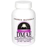 Source Naturals DMAE, 351 mg, Tablets, 200 tablets (Pack of 2)