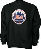 New York Mets Black Primary Logo Crewneck Sweatshirt
