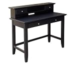 The Bedford Student Desk Hutch - Black Finish
