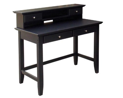 Black Student Desk with Hutch