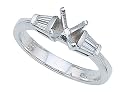 0.20 cttw Baguette Diamonds Engagement Ring - Platinum LIFETIME WARRANTY
