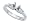 0.20 cts Baguette Diamonds Engagement Ring in 14k White Gold Size 4