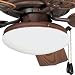 Progress Lighting P2611-33 Cobblestone AirPro Round Indoor or Outdoor Ceiling Fan Light Kit