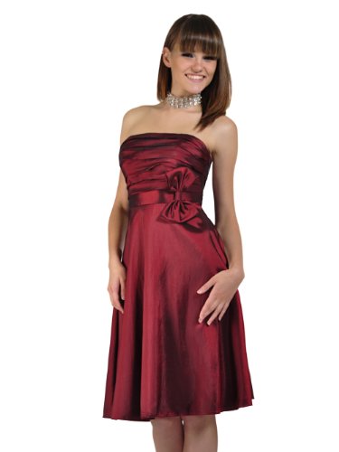 CityGirl – 3435 Cocktailkleid Ballkleid in Weinrot Gr. 34-42
