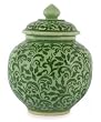 Celadon ceramic jar, 'Vegetation Lines'