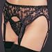 Lace Garter Belt with Thong, Black, Plus Size - by Leg Avenue