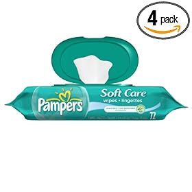 Pampers Soft Care Unscented Wipes 1x Fitment, 72-Count (Pack of 4)