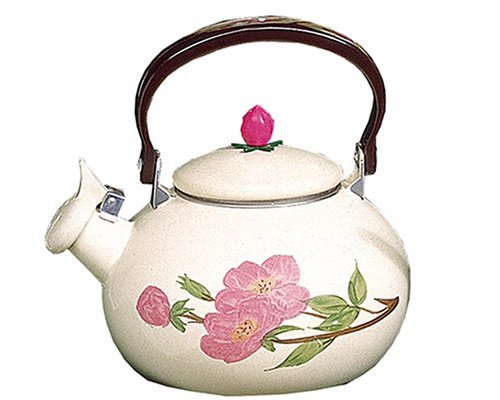 Franciscan Desert Rose 2-3/4-Quart Enamel-on-Steel Whistling Tea Ket