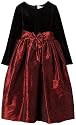 Rare Editions Girls 7-16 Satin/Floral Flocked Dress