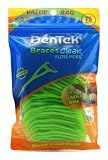 Dentek Floss Picks Braces Clean Fresh Mint 75's