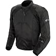 Joe Rocket Radar Dark Men's Leather On-Road Motorcycle Jacket - Black/Black