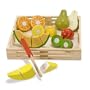 Melissa & Doug Deluxe Wooden Cutting Fruit Crate