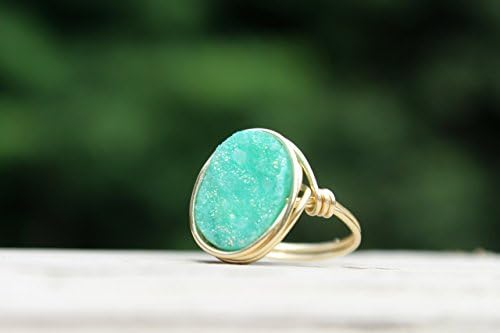 Turquoise Druzy Statement Ring