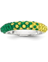 Sterling Silver Swarovski Elements Waco Spirit Domed Ring