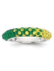Sterling Silver Swarovski Elements Eugene Spirit Domed Ring