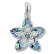 Sterling Silver, Paua Shell, Moonstone and Cassiopeia Topaz Pendant by Sajen