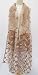 Daisy Ribbon Floral Appliqued Net Stole Scarf Shawl Wrap Table Runner Coffee Pink
