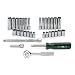 SK 94932 32 Piece 1/4-Inch Drive 6 Point Standard and Deep Socket Set with 14 Piece 1/4-Inch to 1/2-Inch and 14 Piece 6-Millimeter to 12-Millimeter Assortments