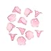 Lucite Trumpet Calla Lily Flower Beads Matte Pink 10mm (12)