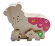 Handmade Artisan Organic Wood Decorative Puzzle - Bear Family I (Hand-painted) Handmade Artisan Organic Wood Decorative Puzzle - Bear Family I (Hand-painted)
