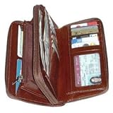 Jack Georges Sienna Collection Leather Zippered Clutch by Jack Georges