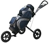 Linksman Golf X-3 Golf Push/Pull Cart 3 Wheel PINK