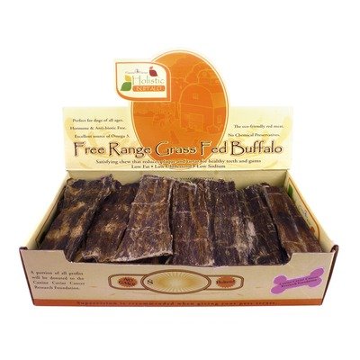 Buffalo Jerky Pet Food - Flat, 35 Count, 6 Inch 