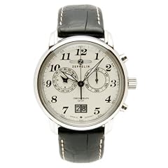 Zeppelin Herrenarmbanduhr LZ Graf Zeppelin Chronograph Quarz 12-Stunden-Stopp-Funktion Gro�-Datum beige 7684-5