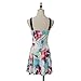 Flymall Flora Print Halter Neck Fit and Flare Dress Mini Dress (CN S)