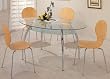 Chrome Finish 5 Piece Dining Set By Coaster Furniture