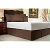 Brown Sateen Stripe Tailored Bed Skirt with 14" Drop, Full