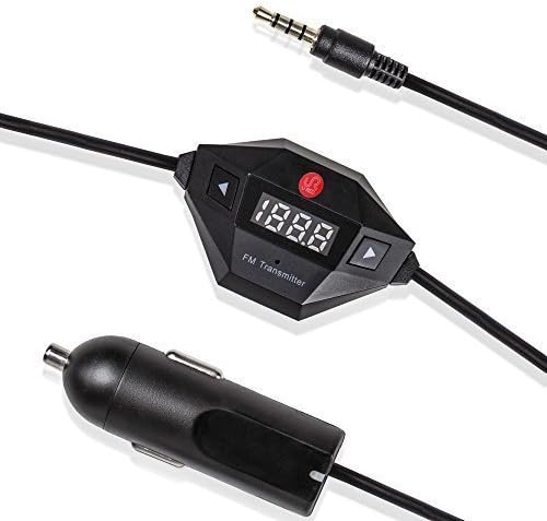 FM Transmitter plays music through your radio car with USB Car Charger and 3.5 mm Audio Plug. Include Hand Free for phone conversations, compatible with Smartphones iPhone, Samsung, Android, MP3, GPS