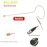 AV-JEFE Mini Skin Color Earhook Microphone (Mini 4 pin XLR Connector/ TA4F)