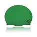 Cool Fully Waterproof Adult Swimming Cap That Doesn't Leak & Keeps Short Hair Dry Best for Men (Male) and Women (Ladies) - 100% Soft Silicone Material - Lifetime Warranty! (Green)