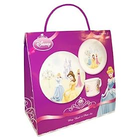 Disney Princess Crowned With Beauty Boxed Gift Set - Plate, Bowl & Cup