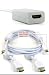 Menotek Value Pack Mini Displayport To HDMI With White 6FT 1.3 HDMI W/Ferrite Core Gold Plated Cable Advanced High Speed Cat 2 1080P For Macbook With Mini Displayport