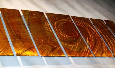 Modern painting on metal wall decor by artist Ash Carl